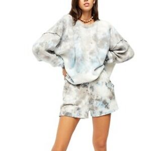 Free People Kelly Washed Set Blue Combo - Large